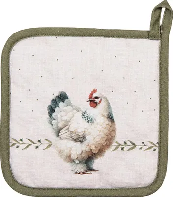 Produktbild von Clayre & Eef Topflappen 20x20 cm Beige Baumwolle