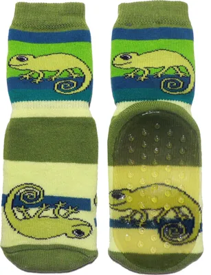 Produktbild von Kinder ABS-Socken Chamäleon Grün Größe 31-34
