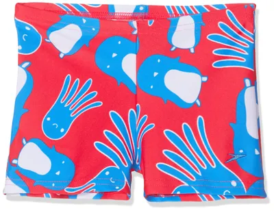 Immagine prodotto di SPEEDO ALLOV AQUASHORT, pantaloncino da bagno per bambini, rosso e blu, taglia 2 anni