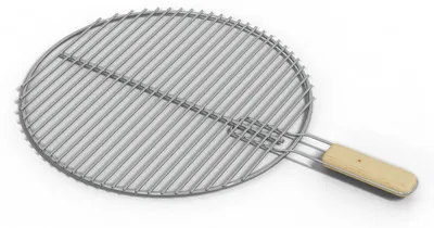 Produktbild von Edelstahl Grillrost Rund Ø54,5cm Ersatzrost Grillgitter universal abnehmbare Griffe witterungsbeständig robust Gasgrill Kohle