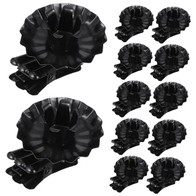 20er-Pack Kerzenhalter-Clips aus Metall, schwarz, für Teelichter