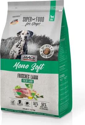 Produktbild von MAC's Dog Mono Soft Frisches Lamm 1.5kg, Adult, jede Rasse, Lamm, 1,5 kg