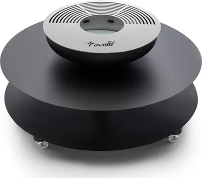 Produktbild von TheFavilla Sina Feuerschale mit Grillring & Grillplatte/Plancha 2-in-1 Feuerstelle, Grill aus pulverbeschichtetem Stahl (schwarz) für Garten, Terrasse