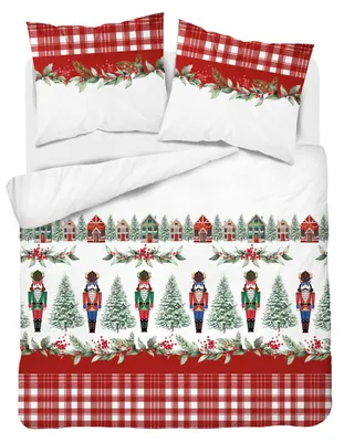 Produktbild von Detexpol Flanell-Bettwäsche Set 200x220cm Weihnachtlich Motiv
