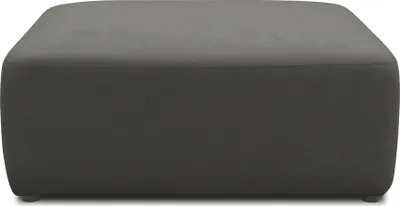 Produktbild von DOMO. collection Polsterhocker 800013, Hocker, quadratisch, Modul-Element, Fußhocker, Polstergarnitur, 108 x 108 x 42 (BxTxH), grau