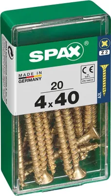 Zdjęcie produktu dla Śruby uniwersalne Spax 4.0 x 40 mm PZ 2 - 20 szt.