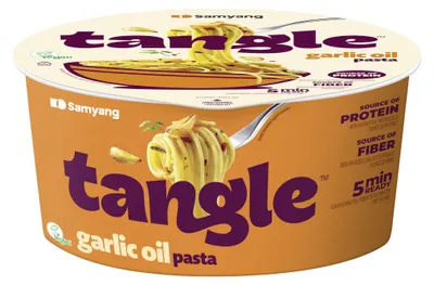 Obrázek produktu pro Tangle těstoviny, balení v omáčce s česnekovým olejem, 100 g