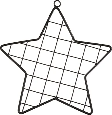 Produktbild von Metallring Stern "Gitter", Ø 20 cm Schwarz