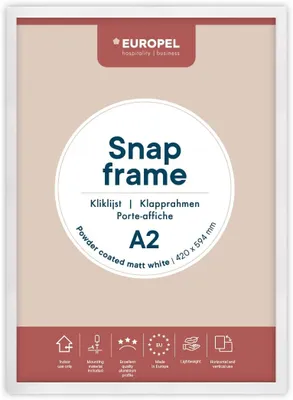 Obrázok produktu pre EUROPEL 355075 Rám na plagáty EUROPEL Premium+, DIN A2, biely
