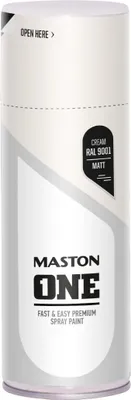 Produktbild von Maston ONE - Sprühfarbe - Matt - Creme (RAL 9001) - 400 ml
