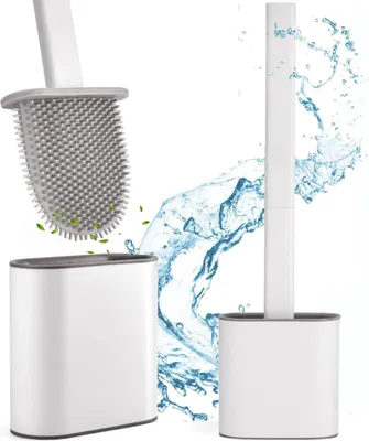 Produktbild von Silikon Toilettenbürste Bodenmontage Wand Weiß