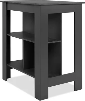 Produktbild von Bartisch ATLANTA, 4 Personen, 92 x 106 x 68 cm, Schiefer Dunkelgrau Anthrazit, 3 Ablagen