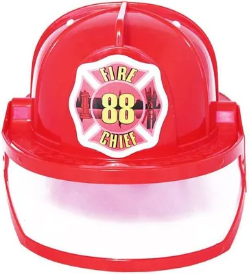 Produktbild von Roter Feuerwehrhelm mit Visier für Kinder
