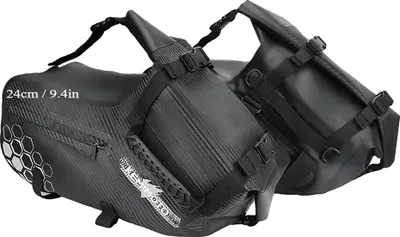 Productafbeelding van Motorzadeltassen, waterdicht materiaal, veelzijdige compatibiliteit, 28 liter (2 stuks van 14 liter)