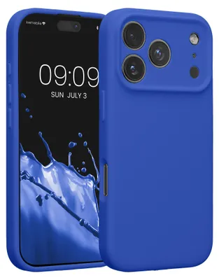 Produktbild von kwmobile Hülle kompatibel mit Apple iPhone 17 Pro - Hülle Silikon gummiert - Handyhülle - Handy Case in Baltik Blau