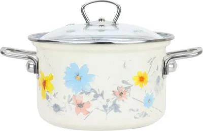 Obrázek produktu pro BELIS Smaltovaný hrnec se skl. poklicí MEADOW 20 cm/3,6l