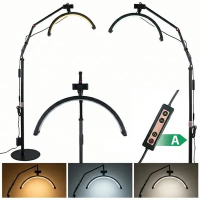 Obrázek produktu pro Kosmetická lampa Moon stojací LED pro prodlužování řas černá