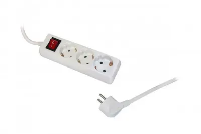 Produktbild von Wentronic AC power Extension, 3 m, Weiß
