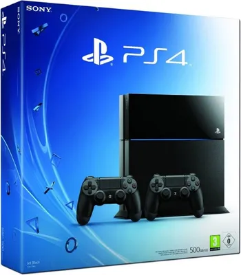 Sony PlayStation 4 Konsole PS4 500 GB B-Chassis CUH-1116A inkl. 2x Controller schwarz