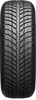 A close-up, top-down view of a tire tread.