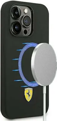 Image de Ferrari Fessihmp14Xbk Iphone 14 Pro Max6.7 Czarny/Black Hardcase Silicone Metal Logo Magsafe
