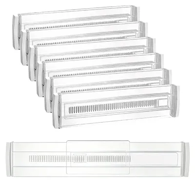 Schubladenteiler 8er-Set, verstellbar 28,7–50 cm, Kunststoff
