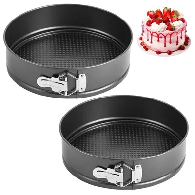 Obrázek produktu pro Forma na dort s odnímatelným dnem, průměr 16 cm, 2 kusy, s nepřilnavým povrchem, tmavě šedá