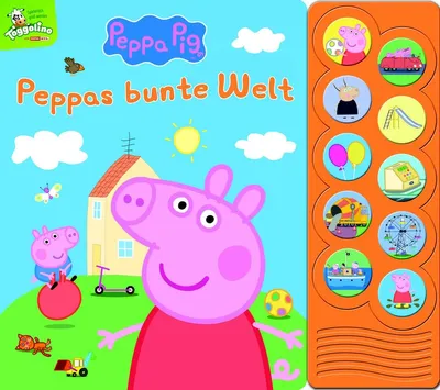 Obrázek produktu pro Peppa Pig - Peppas bunte Welt - Interaktives Pappbilderbuch mit 10 lustigen Geräuschen