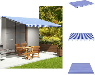 Obrázok produktu pre vidaXL Markíza modrá a biela 5x3,5 m - Markízy