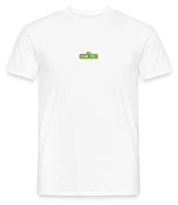 Produktbild von Spreadshirt Sesamstraße Logo Als Stick Männer T-Shirt, L, Weiß