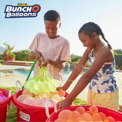 Produktbild von Wasserballons mit Aufblasvorrichtung Zuru Bunch-o-Balloons 24 Stück