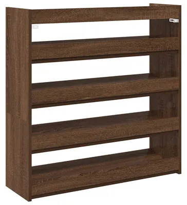 Immagine prodotto di vidaXL Portascarpe marrone effetto rovere 80x25x81 cm Materiale a base di legno