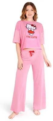 Productafbeelding van Hello Kitty damespyjama set, comfortabele pyjama voor dames en tieners – Geslacht: dames
