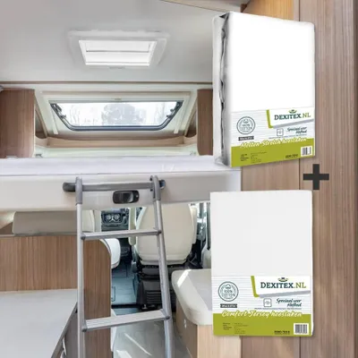 Image de Paquet textile Lifting Bed 1 Molton + 1 drap-housse Jersey - 1 Flanelle + 1 Blanc - 1Flanelle+1Blanc