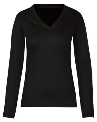 Produktbild von TRIGEMA Langarmshirt mit V-Ausschnitt