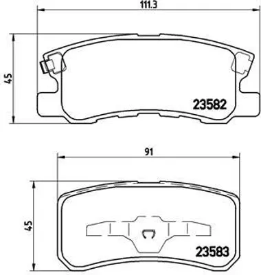 Produktbild von Brembo Bremsbelagsatz, Scheibenbremse Hinterachse P 54 031