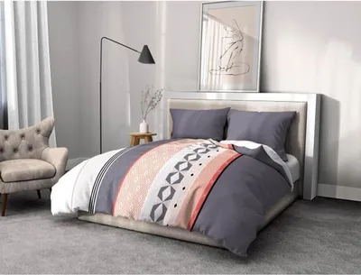 Obrázek produktu pro Sada ložního prádla z mikrovlákna - 1 povlak na přikrývku 220 x 240 cm + 2 povlaky na polštář 63 x 63 cm - modrá