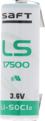Produktbild von SAFT LS17500 Lithium Batterie , Size A, mit Lötfahne U-Form