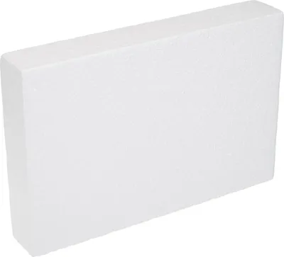 Polystyrol-Rechteck 20x30x5 cm weiß für Torten