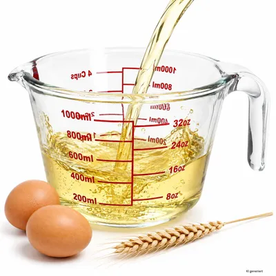 Produktbild von SKALA Messbecher 1L Glas mit Skalen in Milliliter Unzen Cups Messkrug