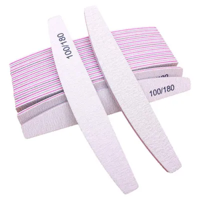 Produktbild von KRUMAD Nagelfeilen Set 100/180 - 10 Stück doppelseitige Profi Nagelfeile für Gel- & Naturnägel - langlebige Feilen aus EVA/Sandpapier/PP zum Formen