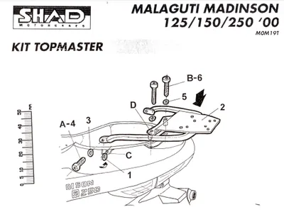 Image de SHAD Kit de montage pour Top master M0M19T MALAGUTI Madinson