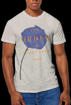 Produktbild von New Order - "Spring Substance" T-Shirt für Herren/Damen Uni RO3939 (L) (Grau/Weiß)