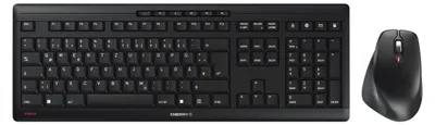 Produktbild von CHERRY STREAM DESKTOP COMFORT - Tastatur-und-Maus-Set - 100% - full size - kabellos - 2.4 GHz - QWERTZ - Deutsch - Tastenschalter: CHERRY SX - Schwarz