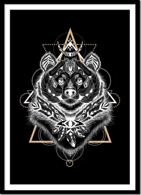 Image de BILDPOSTER EN CADRE Cadeau Ours TOTEMIC ANIMALS P2607_53x73