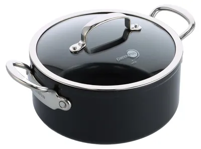 Produktbild von GreenPan Barcelona Pro, Rund, Allzweckpfanne, Schwarz, Keramik, 180 °C, Aluminium