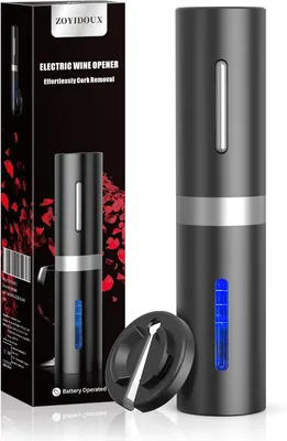 Productafbeelding van Elektrische kurkentrekker - Professionele flesopener voor wijn - Draadloos - Automatische flesopener met capsulesnijder - Thuis - Restaurant