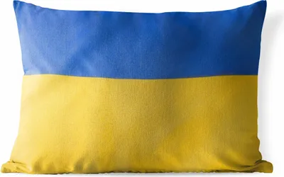 Produktbild von MuchoWow® Outdoor Kissen - Nahaufnahme der Flagge der Ukraine - 50x30 cm - Wetterfest - Lounge Kissen - Sofa kissen - Wohnzimmer Dekoration