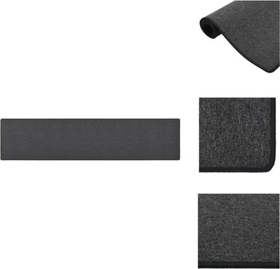 Image de vidaXL Tapis Anthracite 80x400 cm - Tapis