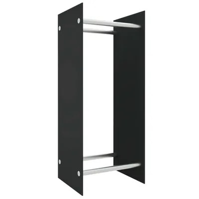 Produktbild von vidaXL Brennholzregal Schwarz 40x35x100 cm Hartglas